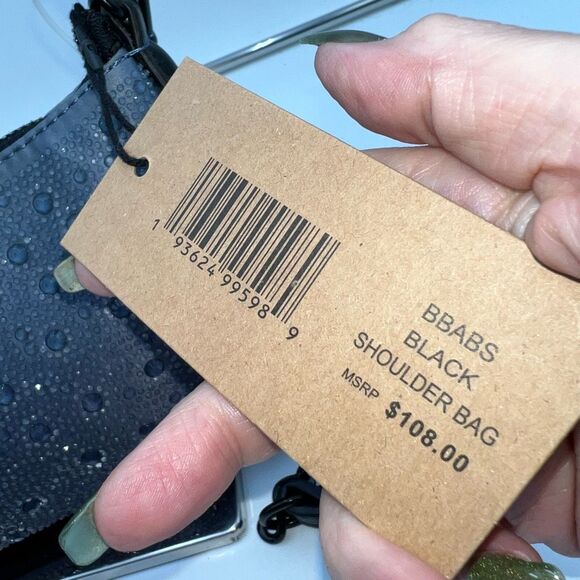 Steve Madden BBABS Sparkle Gray and Black hardware Bag - Picture 6 of 13